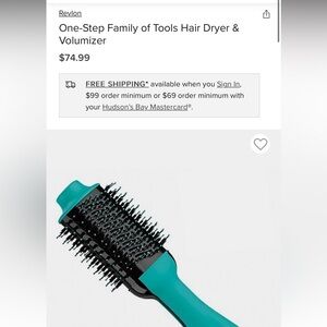 Revlon
One-Step Family of Tools Hair Dryer & Volumizer